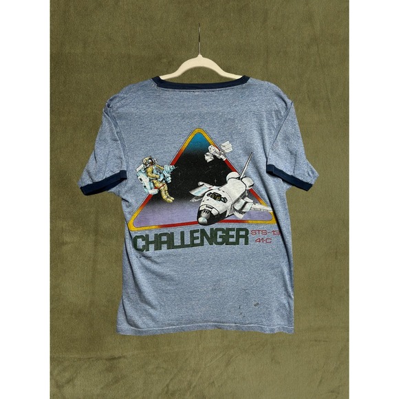 Screen Stars Other - Vintage 1984 Screen Stars NASA Space Shuttle Challenger STS-13 41-C Ringer Tee L